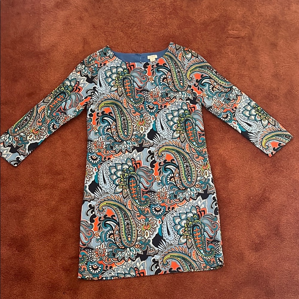 J. Crew Multicolor Paisley Dress